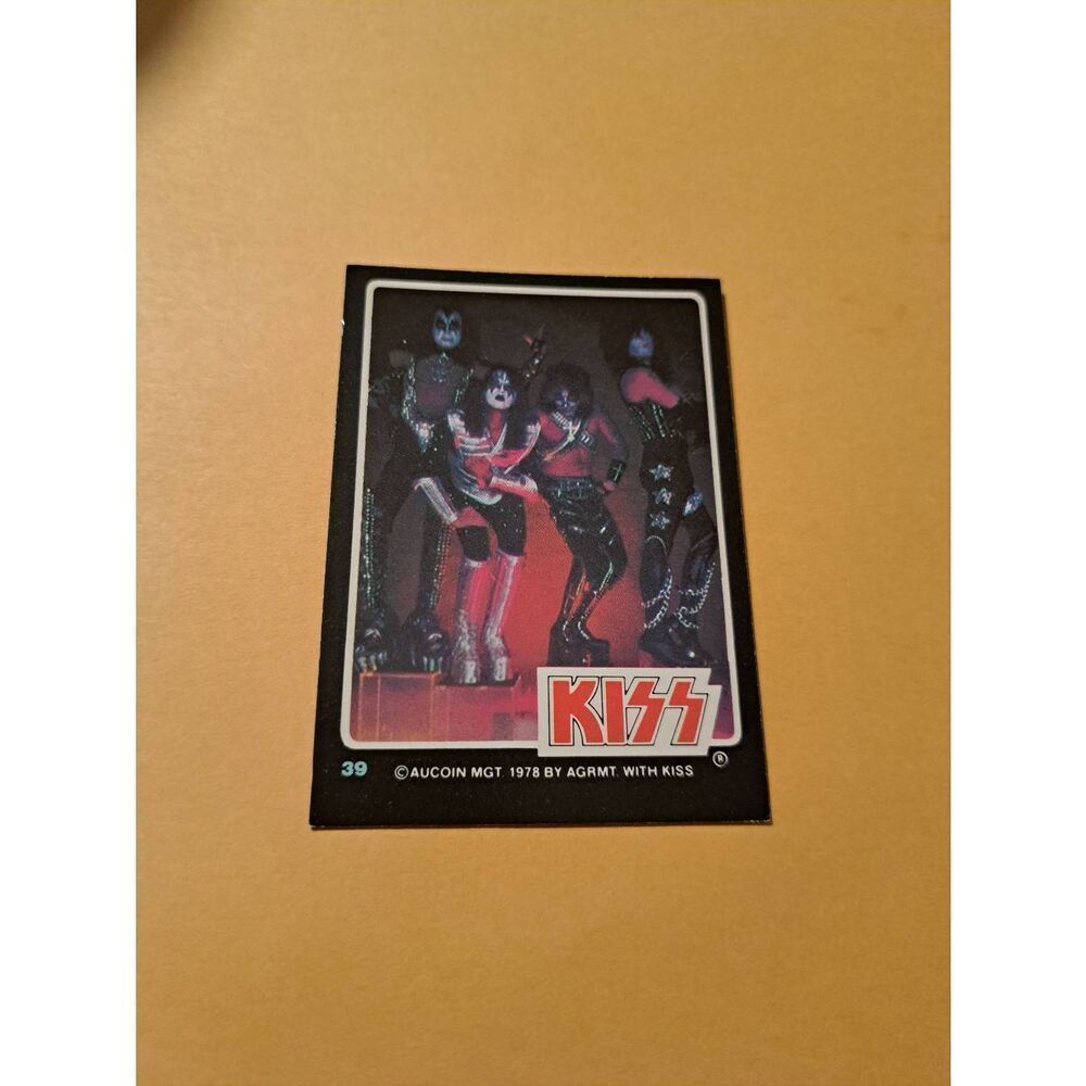 Vintage 1978 Aucoin Management AGRMT KISS Trading Card No 39 Collectible Rock